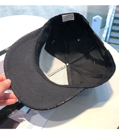 Leather Hip Hop Hat Street Personality Fashion Play Cool Baseball Cap Stage Show Hip Hop Dance Unisex Flat Brim Hats - AMULET RING STORE