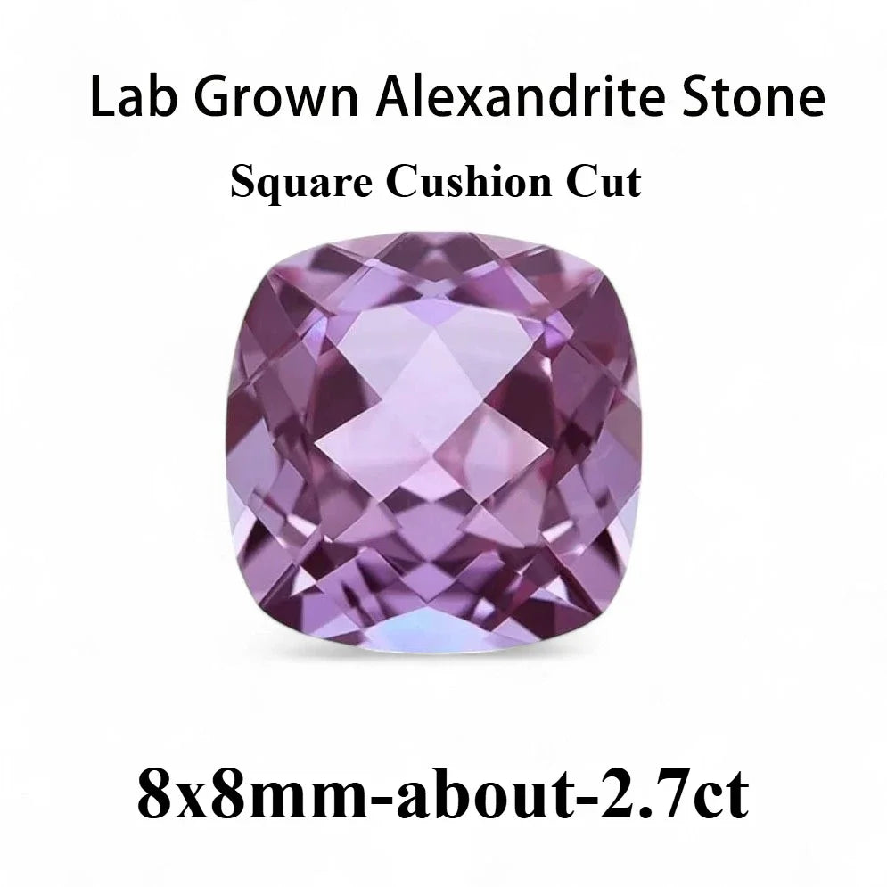 Emerald Cut Lab Grown Alexandrite AGL Certificate Loose Gemstone For Earrings Ring Jewelry Diy Making