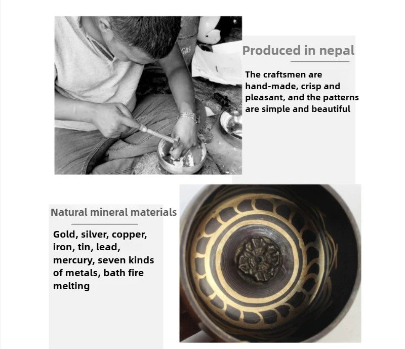 Nepal Singing Bowl Healing Yoga Meditation Portbale Tibetan Singing Bowls Sound Therapy Musical Percussion Instruments - AMULET RING STORE