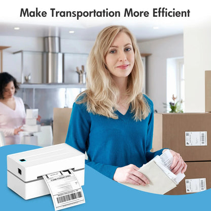 Thermal Label Printer Portable No Ink Required 300DPI 4x6 for Small Business WiFi Bluetooth USB High Speed Express Airway Bill