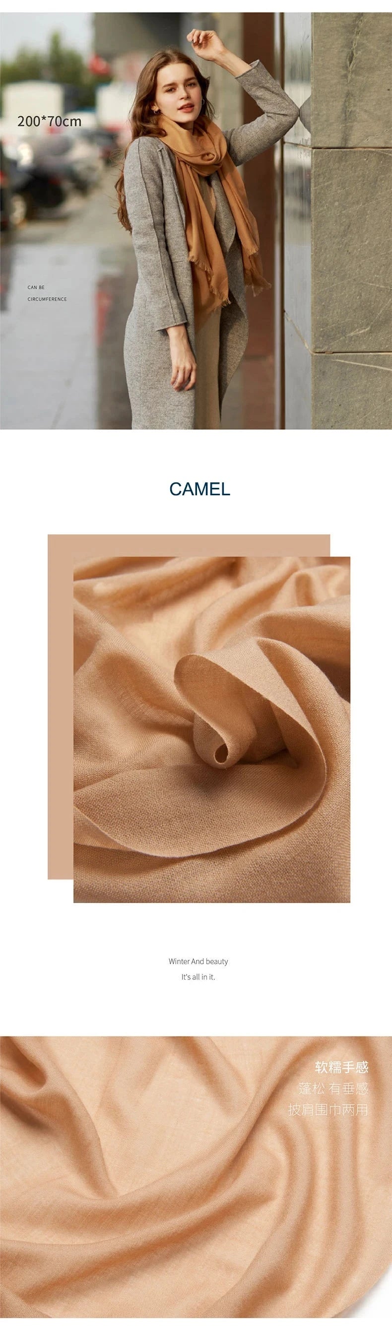 Winter Scarf Women luxury 100Wool Designer scarf women luxury 2024 Multifunction shawls Wraps luxury  brand pashmina SCARFVES