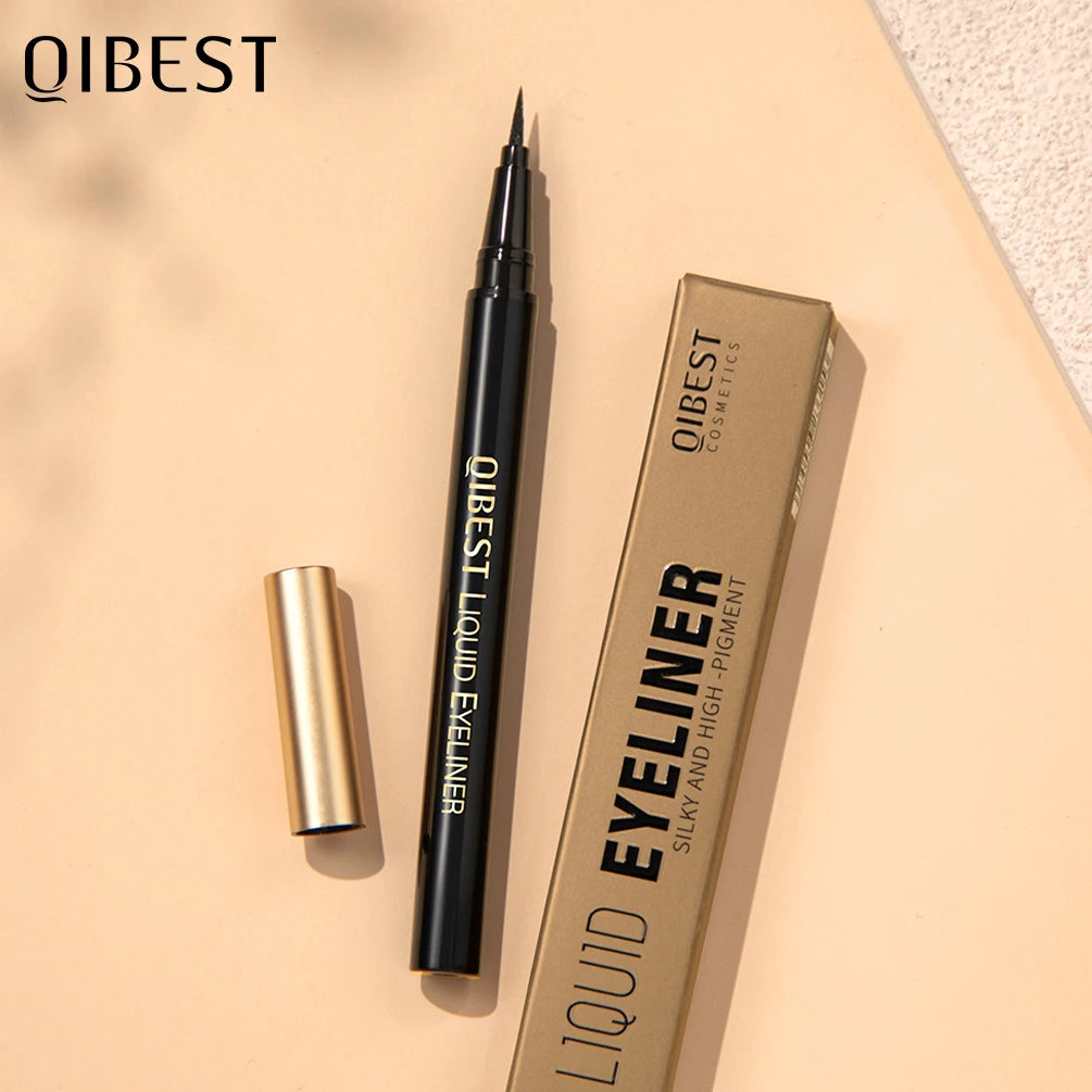 QIBEST Waterproof Black Eyeliner Matte Long Lasting Liquid Eyeline Makeup High Pigment No Smudge Eyeliner Pen Cosmetic Tools - AMULET RING STORE