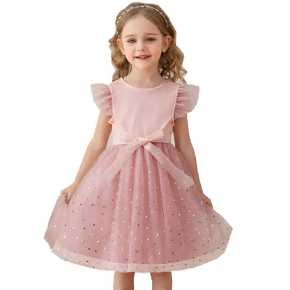 Princess Girls Cosplay Dress Clothes Kids Party Wedding Carnival Birthday Party Princess Evening Tutu Dresses Toddler 2-6Y