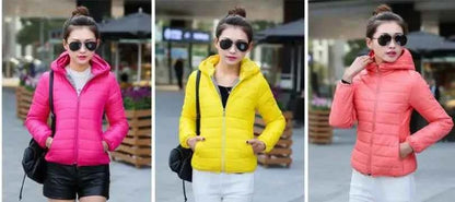 Down Jacket for Women Trend Korean Style Ultra Light Hit Hooded Coat Coats Lightweight Padded Puffer Jackets Female Winter 2025