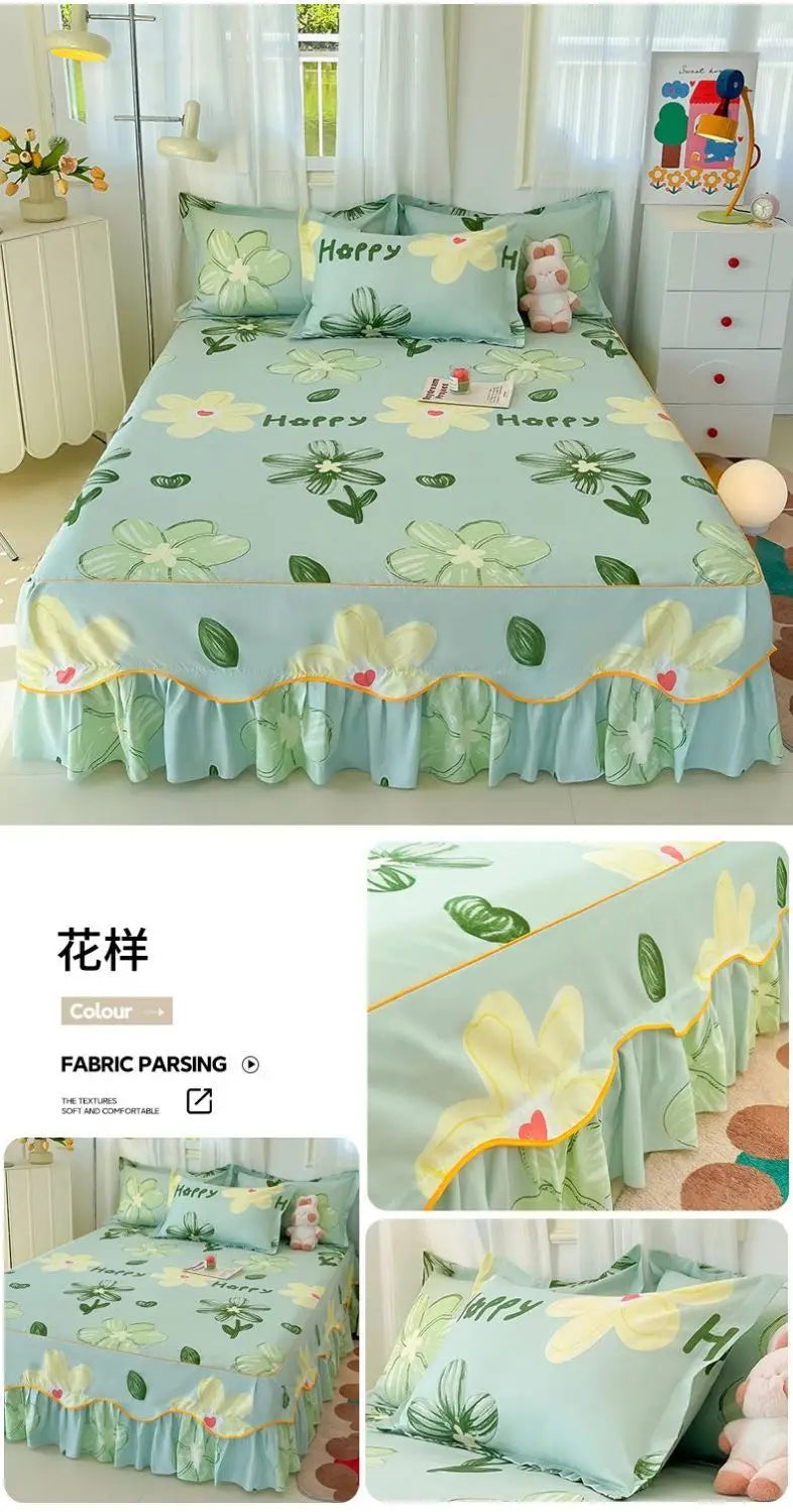 Sheet Set Household with Pillowcase Fashion Modern Water-proof Universal Skin-friendly Single Double Home Textile Bedding Luxury