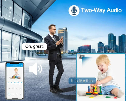 2.4G WIFI 2K IP Camera Two way audio PTZ Move To Follow Outdoor Wifi Surveillance Camera Security Protection Cameras Smart Home - AMULET RING STORE