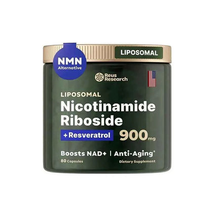 NAD+ Booster 900mg Anti-Aging Supplement with Nicotinamide Riboside Resveratrol Free Shipping