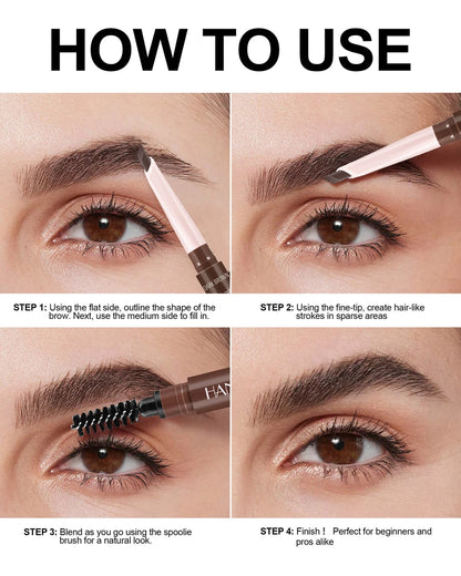 Eyebrow Cosmetics Pencil Waterproof Double-headed Eyebrow Tattoo Natural Long Lasting Makeup Paint Wild Eyebrow Pencil - AMULET RING STORE