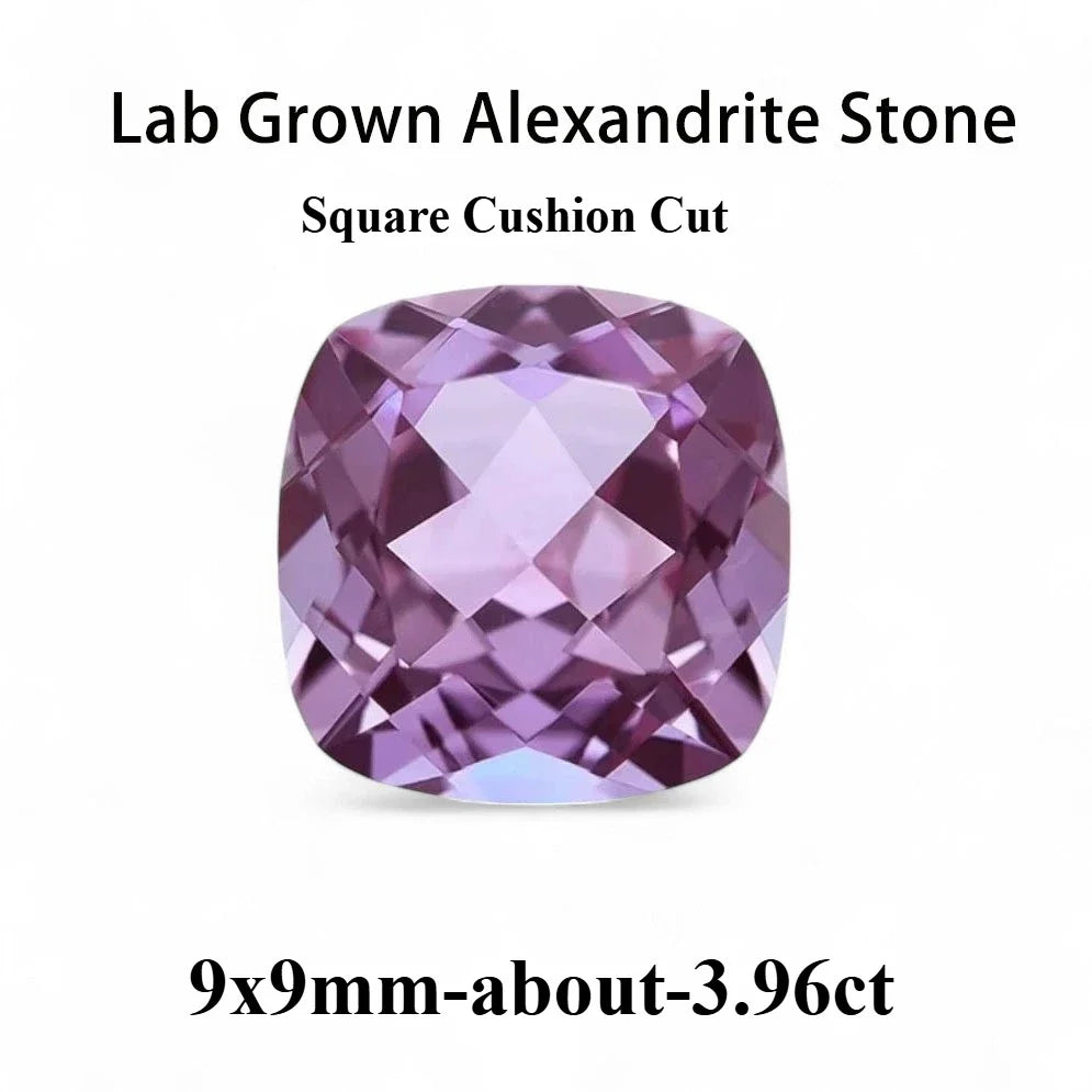 Emerald Cut Lab Grown Alexandrite AGL Certificate Loose Gemstone For Earrings Ring Jewelry Diy Making