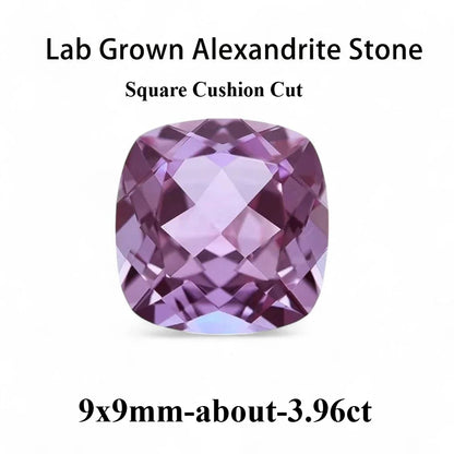 Emerald Cut Lab Grown Alexandrite AGL Certificate Loose Gemstone For Earrings Ring Jewelry Diy Making