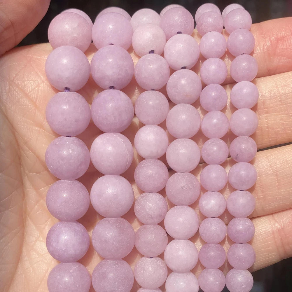 45 Styles Natural Stone Beads Amethyst Purple Jades Agate Crystal Glass Beads Jewelry Making Findings DIY Bracelet Accessories - AMULET RING STORE