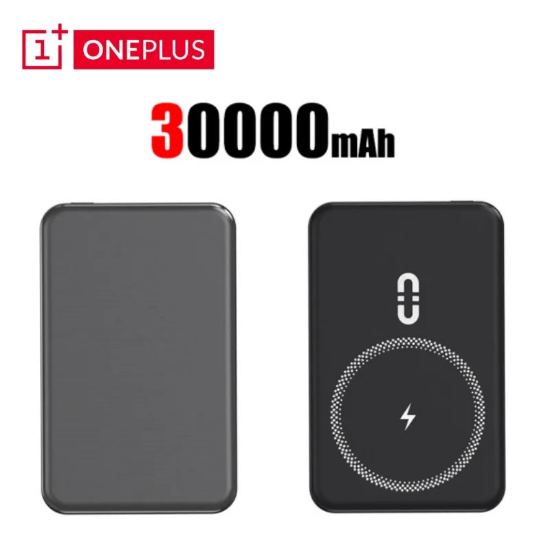 Oneplus 50000mAh Magnetic Power Bank Wireless Portable Charger Large Capacity Fast Charge Backup Battery For IPhone Samsung New - AMULET RING STORE