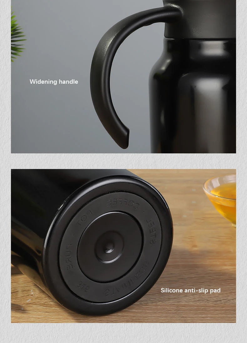 Smart LED Thermos 316 Stainless Steel Insulation Braising Teapot Large Capacity Hot Water Bottle Separating Coffee Vacuum Flask