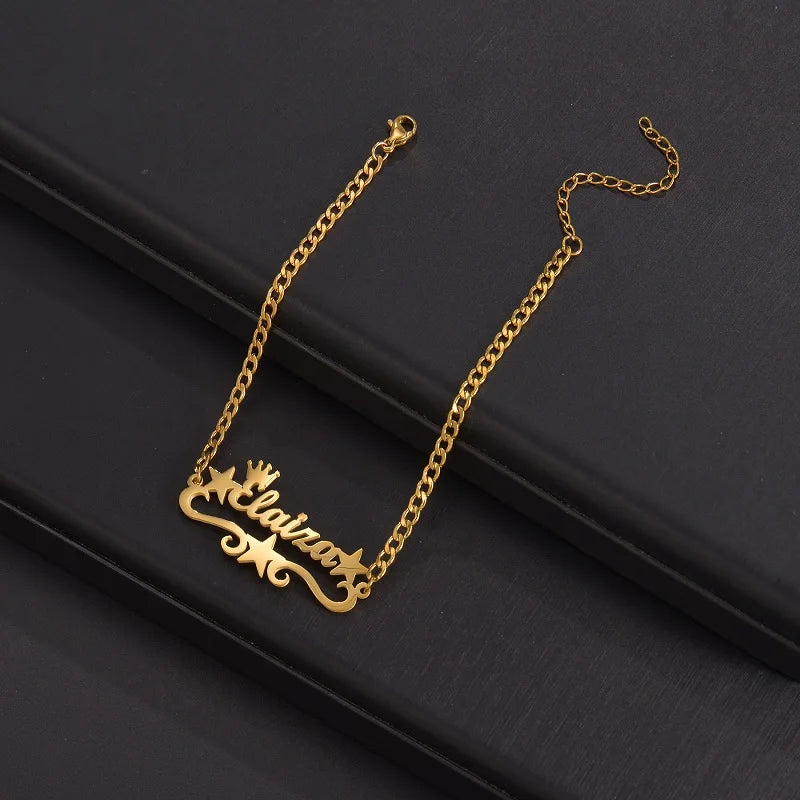 Custom Name Necklace 5mm Nk Chain Stainless Steel Jewelry For Women Personalized Chains Christmas Gift New Year Accessories