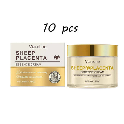 Viareline Sheep Placenta Face Cream Anti-aging Lasting Moisturizing Firming Booster Brighten Skin Tone Fade Fine Line Face Cream