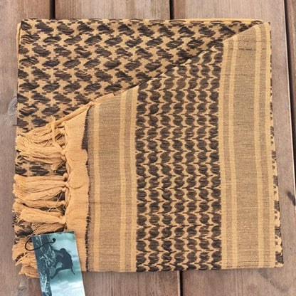 Keffiyeh Tactical Desert Scarf Wrap Shemagh Head Neck Arab Scarf Keffiyeh Scarf Wrap for Men And Women - AMULET RING STORE