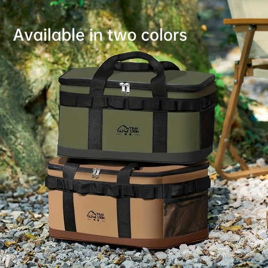 Tactical Insulated Cooler Bag for Outdoor, Leakproof Large Capacity Polyester Storage with Multi-Pockets & Handle