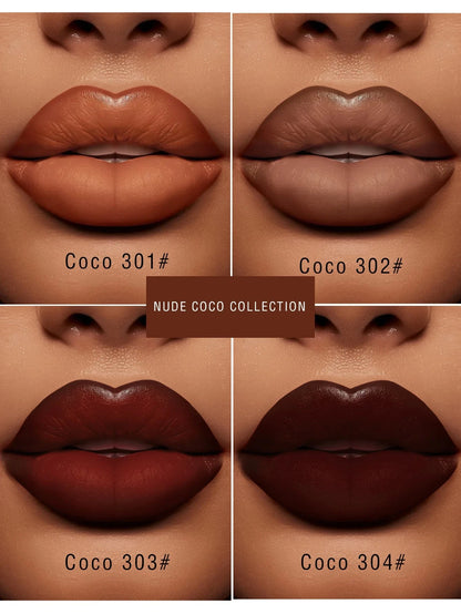 Coffee Velvet Lipstick - Luxurious Deep Nourishing Matte Finish Long-Lasting Waterproof Lip Color - AMULET RING STORE