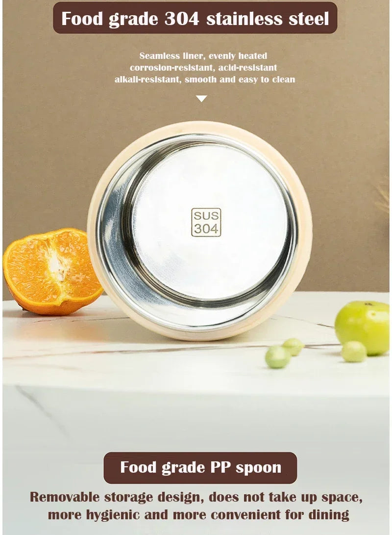 600ML USB Electric Heating Lunch Box Portable Picnic Milk Drink Food Heater Stainless Steel Food Warmer Container 5V 12V 24V - AMULET RING STORE