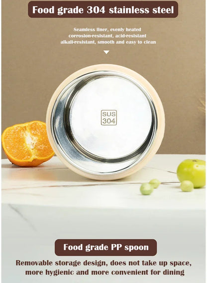 600ML USB Electric Heating Lunch Box Portable Picnic Milk Drink Food Heater Stainless Steel Food Warmer Container 5V 12V 24V - AMULET RING STORE