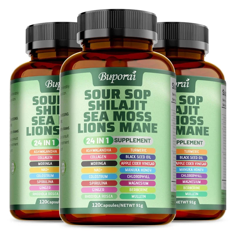 24-In-1 Soursop Supplement - Improve Skin Health, Anti-oxidation, Promote Digestion, Intestinal Detoxification - AMULET RING STORE