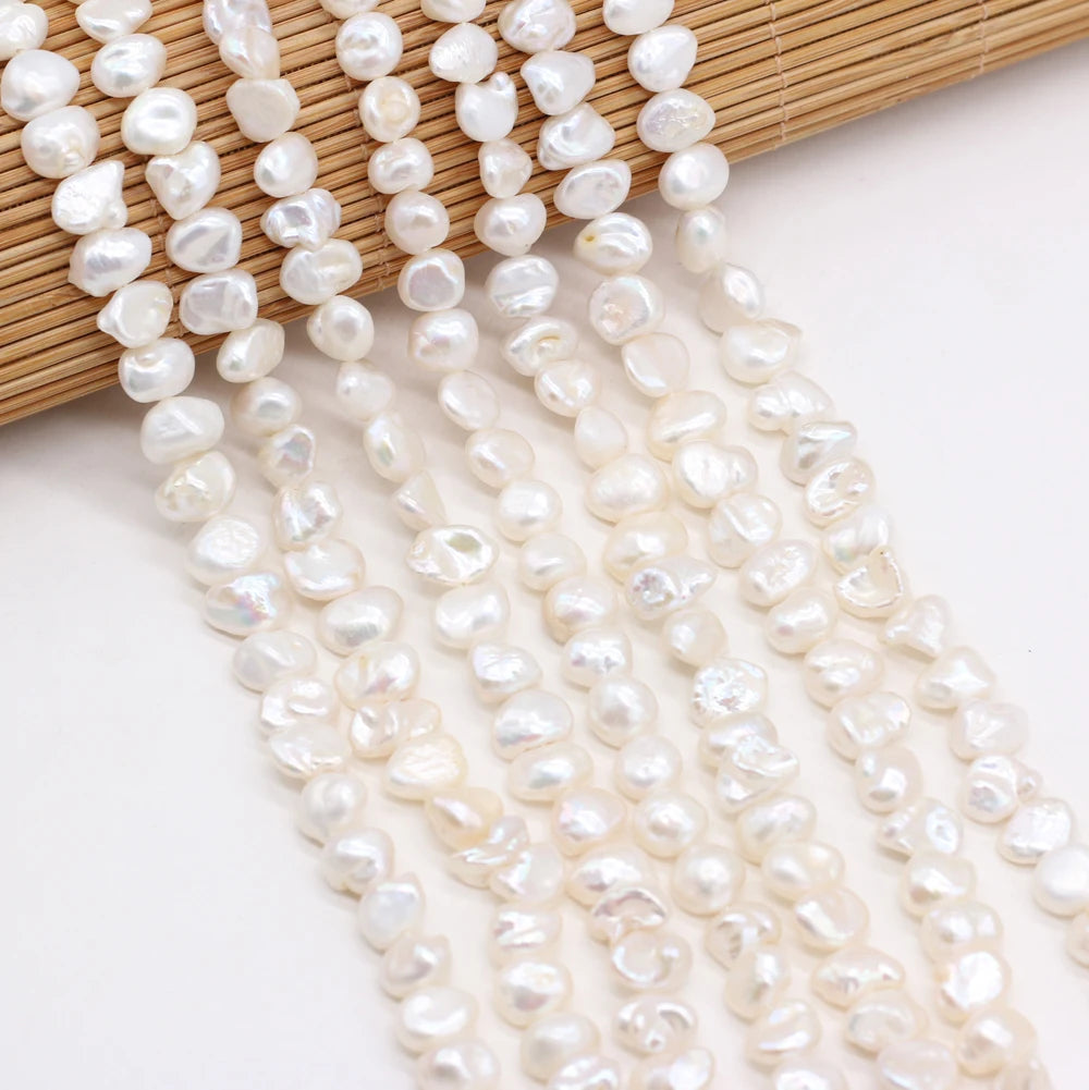 Natural Freshwater Pearl Beading Geometry Spaced Isolated Loose Beaded for Jewelry Making DIY Bracelet Necklace Accessories Gift - AMULET RING STORE
