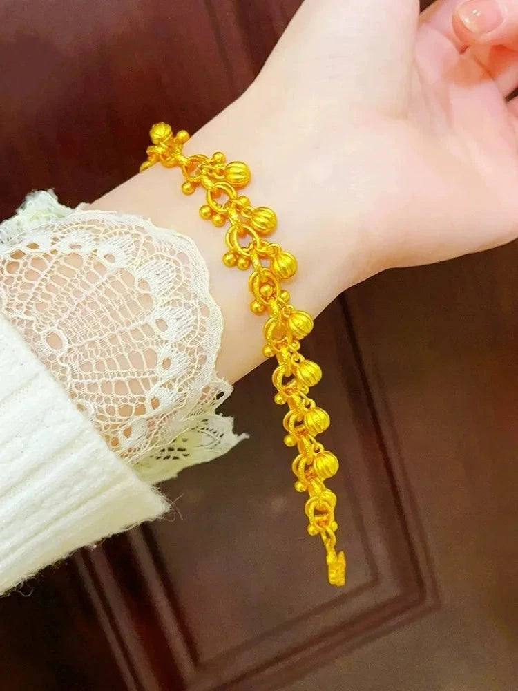 Reaped light luxury bracelet 24K gold, women, AU999 banquet occasions, elegant standard - AMULET RING STORE