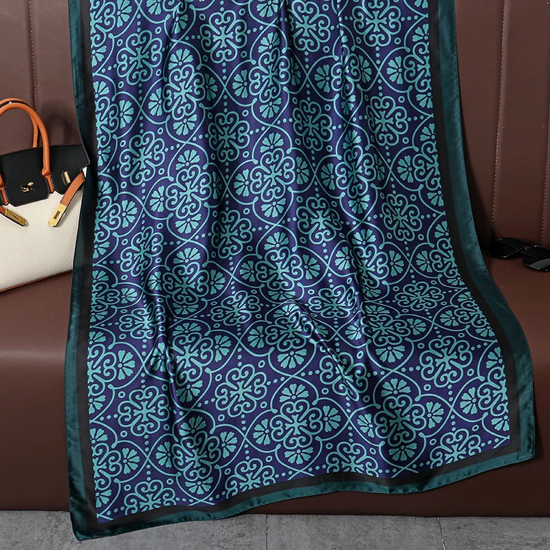 Design Satin Silk Shawl Hijab Scarf Women Fashion Summer Sunscreen Beach Stole Wraps Bufanda Female Headkerchief Echarpe New - AMULET RING STORE
