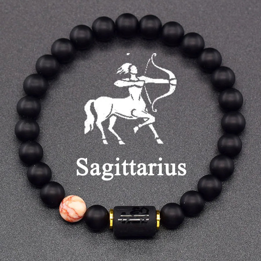 12 Zodiac Sign Bracelet Homme Constellation Bracelet for Men Aries Virgo Leo Libra Charm Bangle Women Friendship Jewelry on Hand