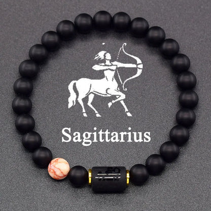 12 Zodiac Sign Bracelet Homme Constellation Bracelet for Men Aries Virgo Leo Libra Charm Bangle Women Friendship Jewelry on Hand