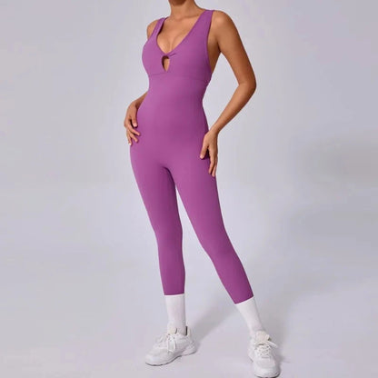 Seamless Yoga Jumpsuits Sports Fitness One-Piece Yoga Sleeveless Workout Clothes Running Sportswear Tight Training Tracksuits