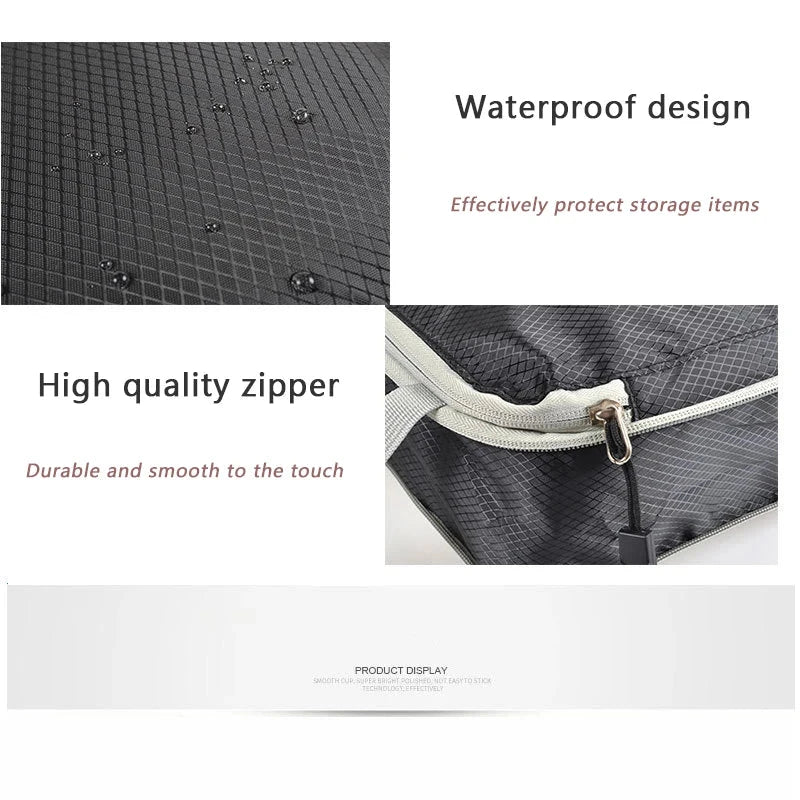 Travel Compression Packing Cubes Suitcase Luggage Organizer Set Zipper Foldable Storage Bag for Clothes Shoes Travel Accessories - AMULET RING STORE