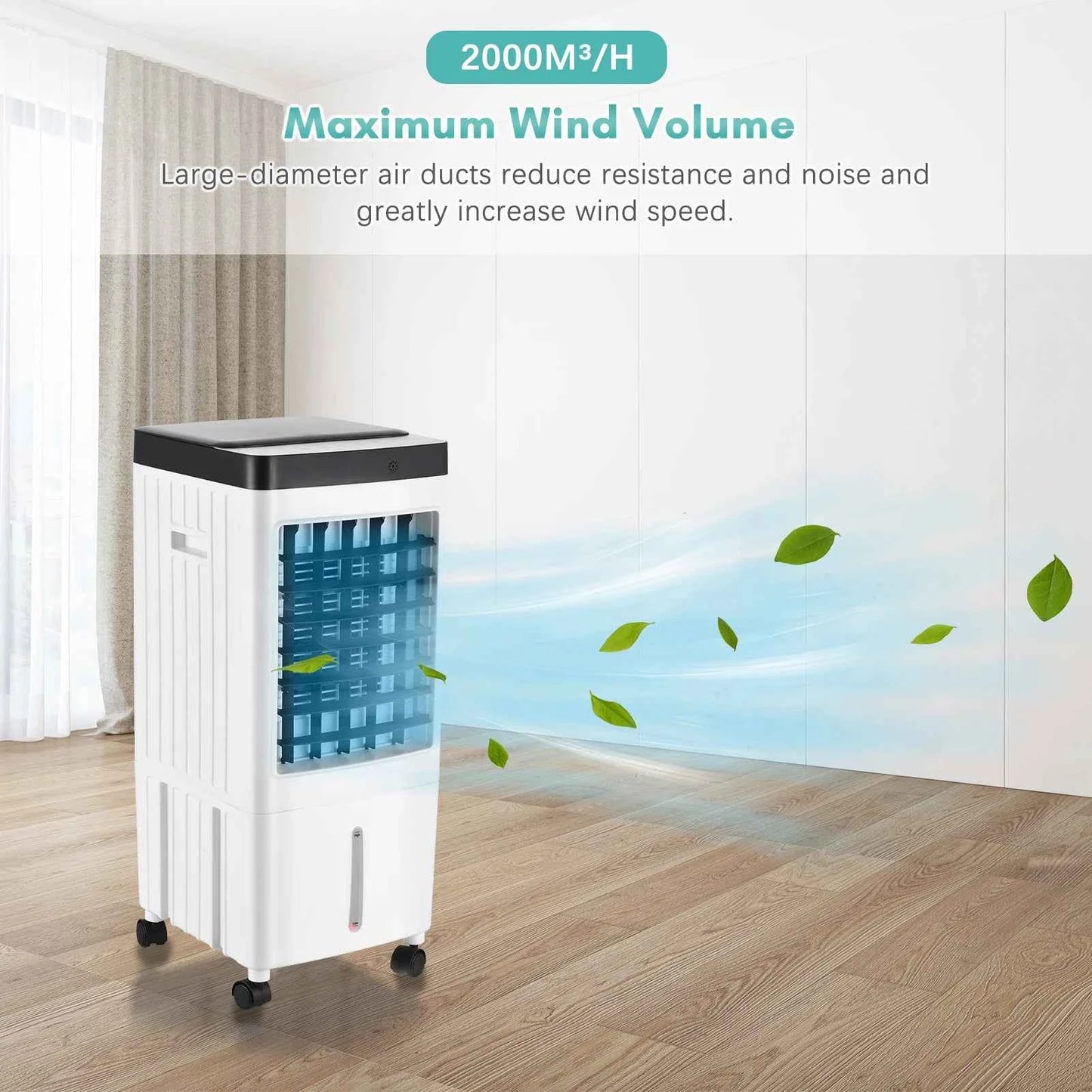 Portable Air Conditioner Fan Evaporative Cooler Cooling Machine 3 Speed with 7hrs Timer with Remote Control for Room Home Office
