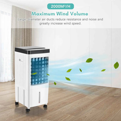 Portable Air Conditioner Fan Evaporative Cooler Cooling Machine 3 Speed with 7hrs Timer with Remote Control for Room Home Office