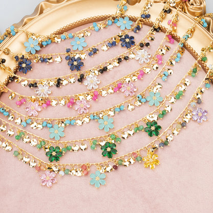 GUFEATHER,6pcs/lot,MC78,jewelry accessories,18k gold plated,nickel free,copper,zircon,hand made,flower shape,charms,diy pendants - AMULET RING STORE