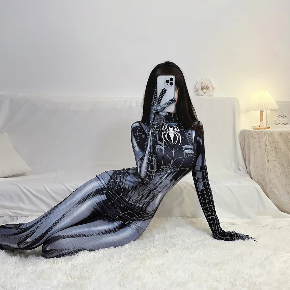 Spider Man Costume Movie Superhero Cosplay Bodysuit Suit Avengers Cosplay Venom Spider Man Corset for Women Girl Spandex Suit - AMULET RING STORE