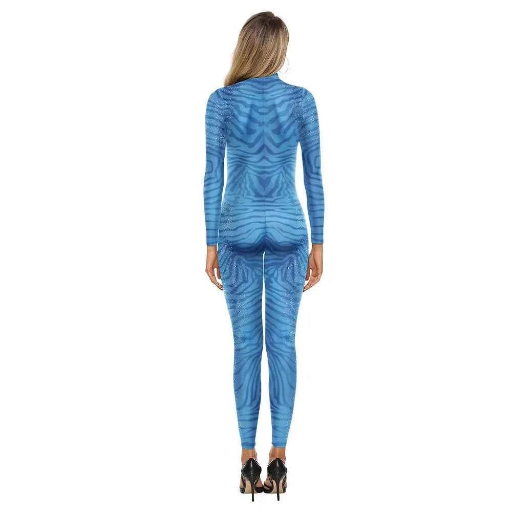 New Cosplay Costume Avatar Movie Themed 3D Digital Print Jumpsuit for Men and Women 3D Digital Print Jumpsuit