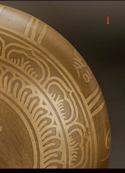 Nepal Handmade Singing Bowl Large Brass Tibetan Bowls Yoga Meditation Sound Healing Instrument Buddhist Sound Bowls Ornaments - AMULET RING STORE