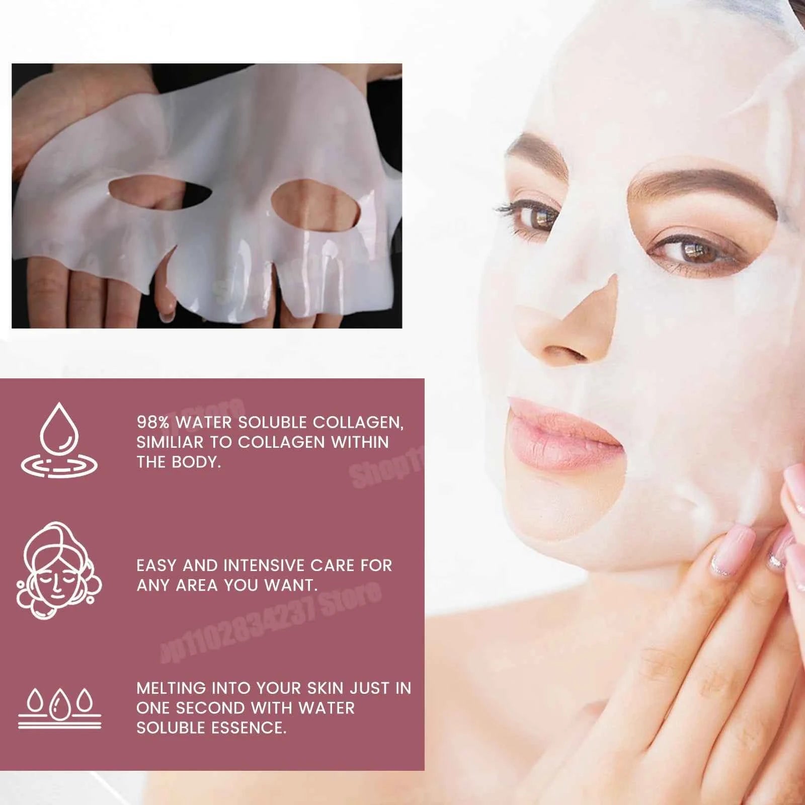 Deep Hydrating Bio Collagen Face Mask Overnight Moisturizer Pore Minimizing Refreshing Brightening Skin Care