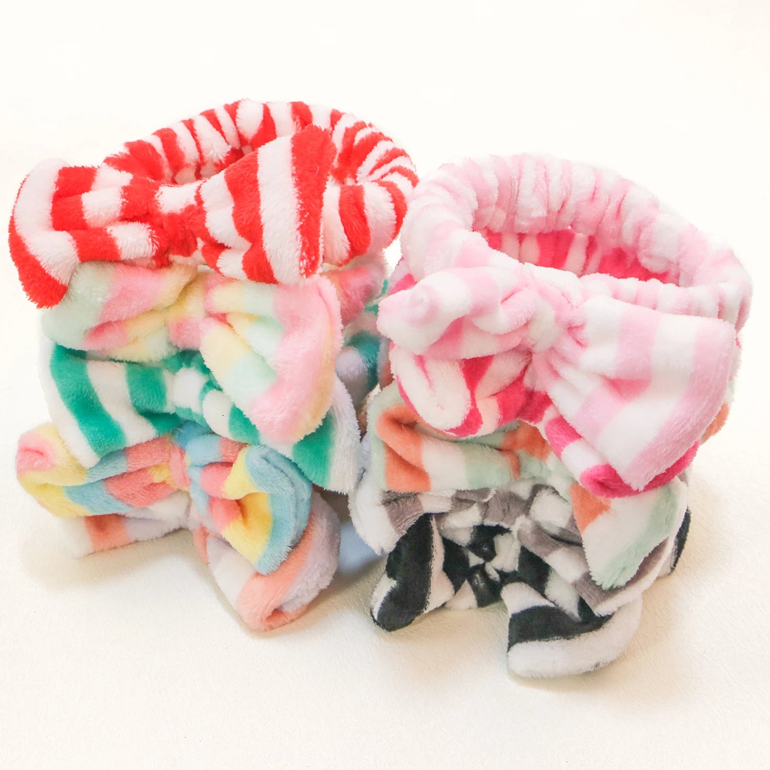 Fashion Coral Fleece Headbands Soft Elastic Spa Facial Hairband Girls Wash Face Head Wear Makeup Headband Women Hair Accessories - AMULET RING STORE