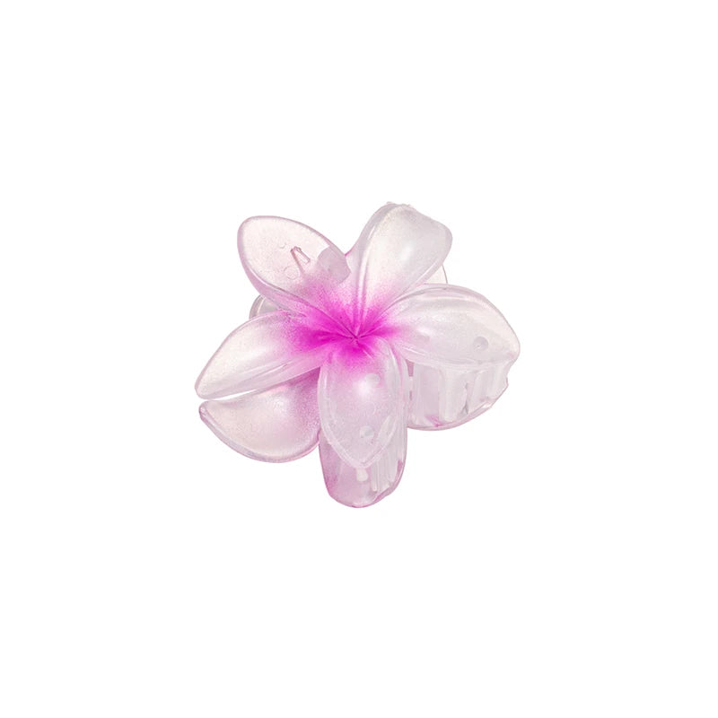 AISHG Fashion Women Flower Hair Claws Hawaiian Gradient Hair Clips Vacation Beach Style Hairpins Hair Accessories - AMULET RING STORE