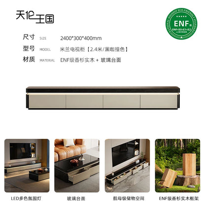 Elegant Space Saving TV Stand Eco Friendly Materials Sustainable Modern Aesthetics TV Stand Sliding Doors Living Room Furniture