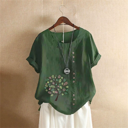 Cotton Linen T Shirt Women's Clothing Summer Retro Ladies Tops Tee Casual Loose Short Sleeve T-shirt Woman Ropa Blusas Tshirt