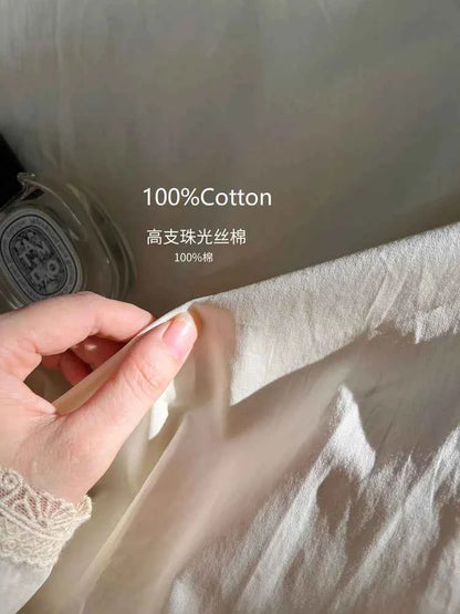 Vintage Embroidery Cotton Long Nightgowns For Lady Lace  Long Sleeve Beige Elegant Nightshirts Comfortable Sexy Night Dress