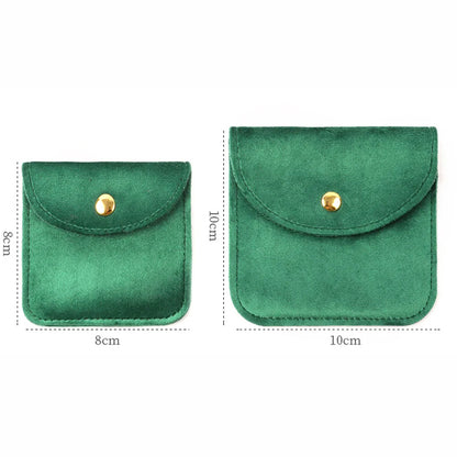 1pc Jewelery Pouch Packaging Bag Soft Velvet Gift Bracelet Necklace Earrings Rings Storage Button Velvet Bag Jewelry Organizer - AMULET RING STORE