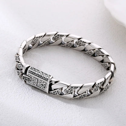 S925 Sterling Silver Timeless Vine Garland Buckle Retro Punk Tank Bracelet Jewelry Creativity Gift Factory Price