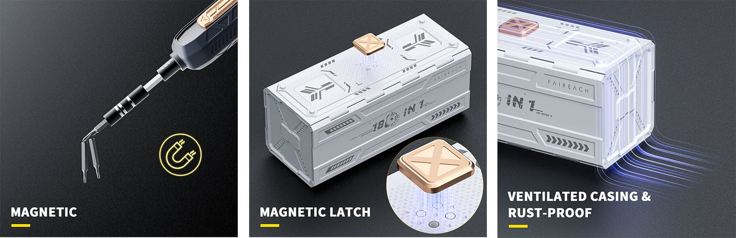 180 in 1 Precision Screwdriver Set with Pickup Screw Driver Bit Folding and Case Design Home Magnetic Professional Repair Tool - AMULET RING STORE