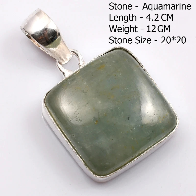 Genuine  Amaquarine  Pendant Hand Made Women Jewelry gift