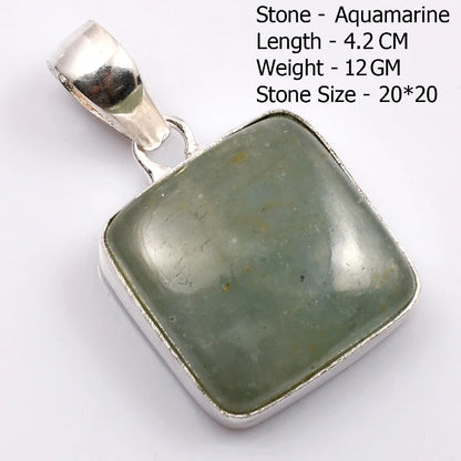 Genuine  Amaquarine  Pendant Hand Made Women Jewelry gift