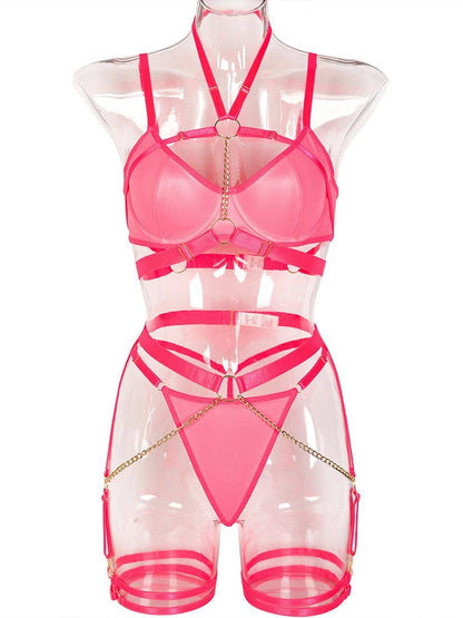 Sexy Women Lingerie Floral Embroidery Exotic Underwear Set Mesh Short Puff Sleeve T-shirts Tops and Panties Erotic Sleepwear - AMULET RING STORE